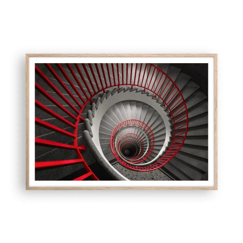 Poster in light oak frame - Games of Architecture - 100x70 cm