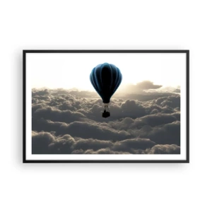 Poster in black frame - Wanderer above Clouds - 91x61 cm