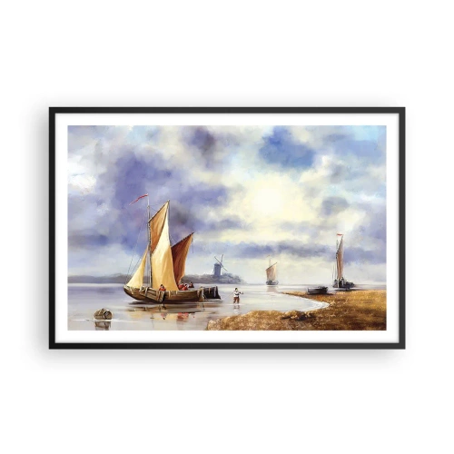 Poster in black frame - Return of Sailors - 91x61 cm