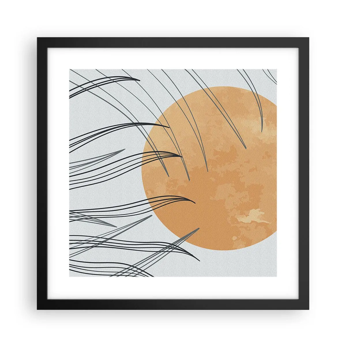 Poster in black frame - Always Towards the Sun - 40x40 cm
