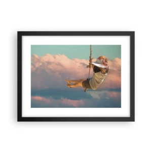 Poster in black frame - Fun in the Clouds - 40x30 cm