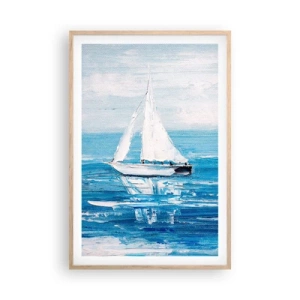 Poster in light oak frame - With a Friend by the Side - 61x91 cm