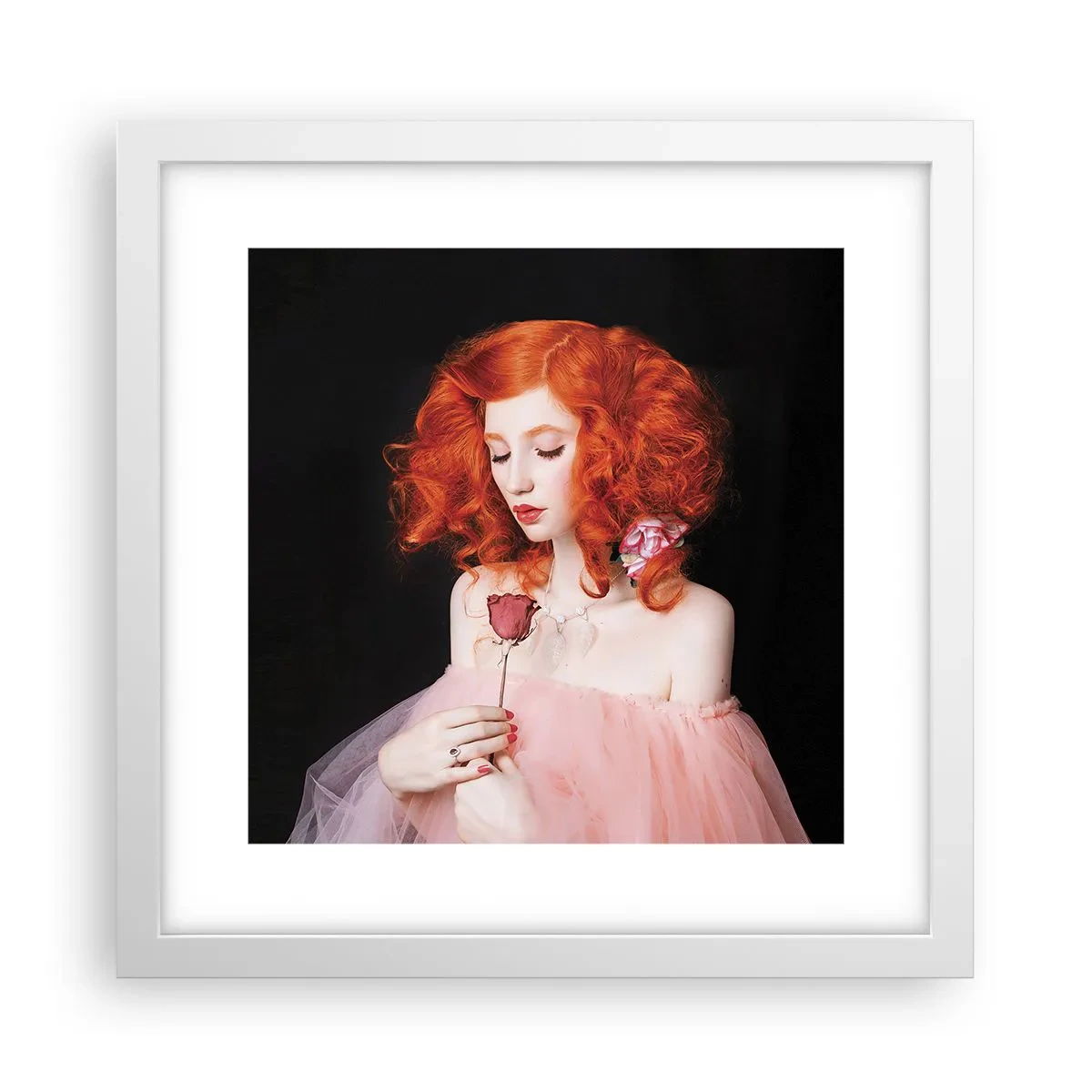 Poster in white frmae - In Baroque Style - 30x30 cm