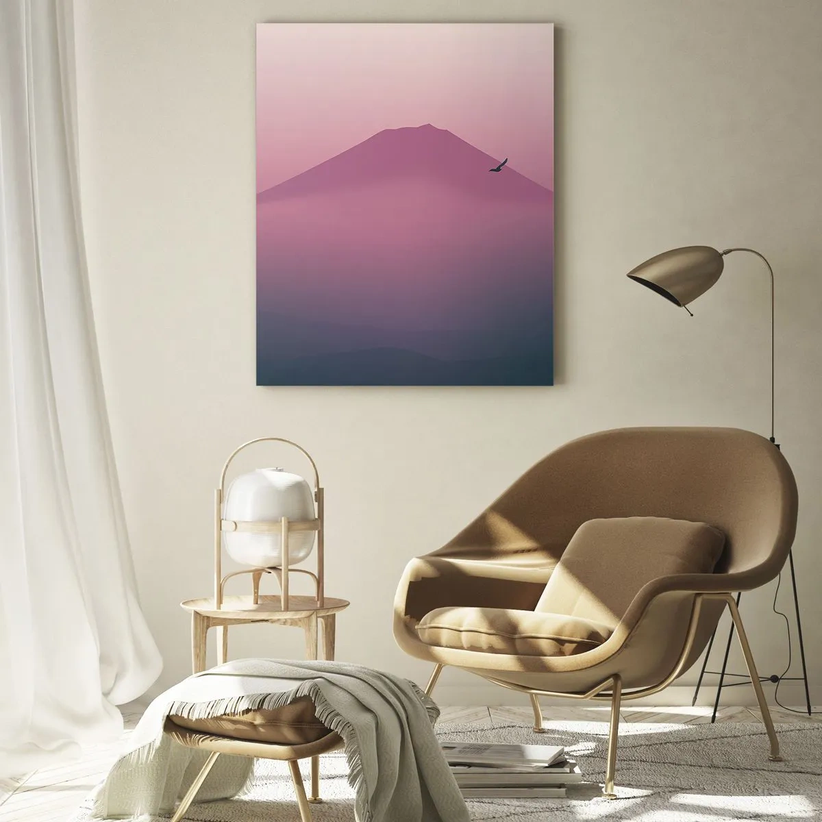 Glass picture - Wanderers above Clouds - 50x70 cm