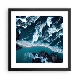 Poster in black frame - Envelopped by Waves - 40x40 cm