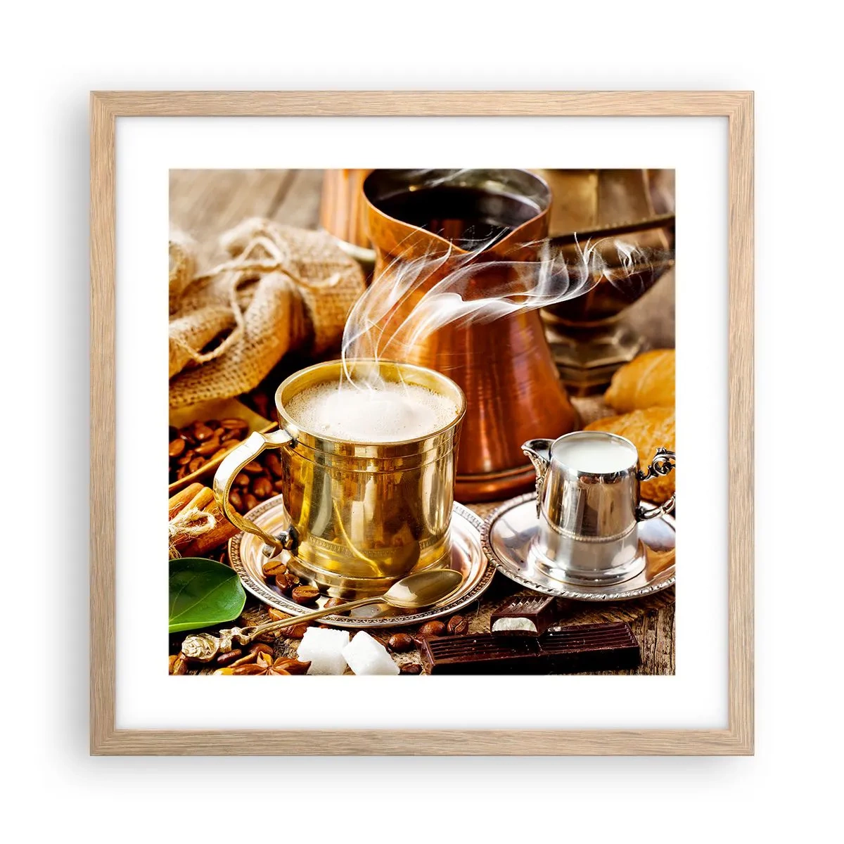 Poster in light oak frame - Have a Nice Day! - 40x40 cm