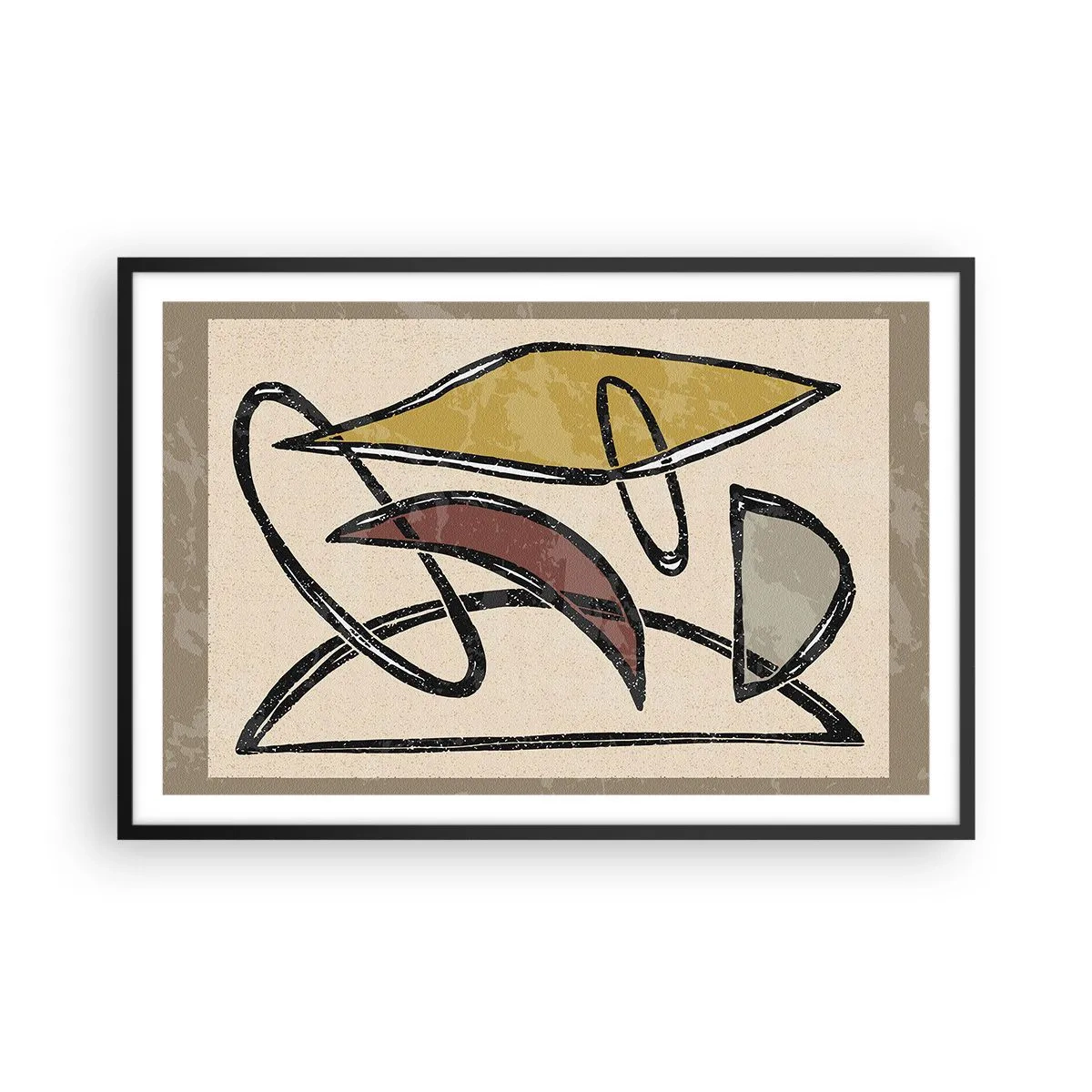 Poster in black frame - Verticals and Horizontals - 91x61 cm