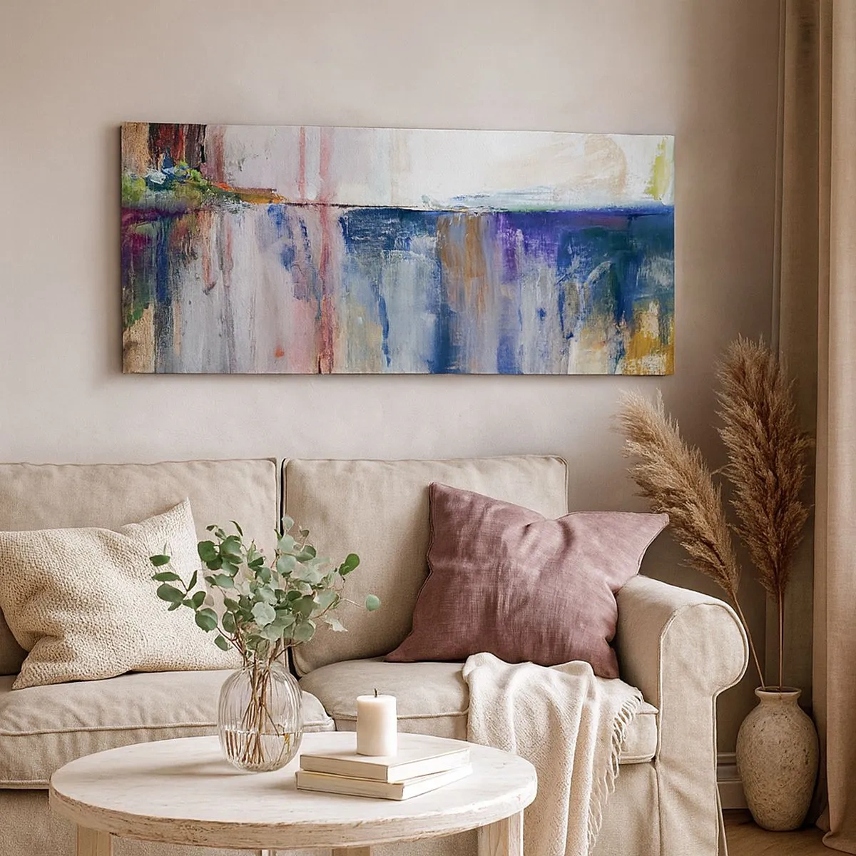Canvas picture - Colourful Impressions an Associations - 100x40 cm