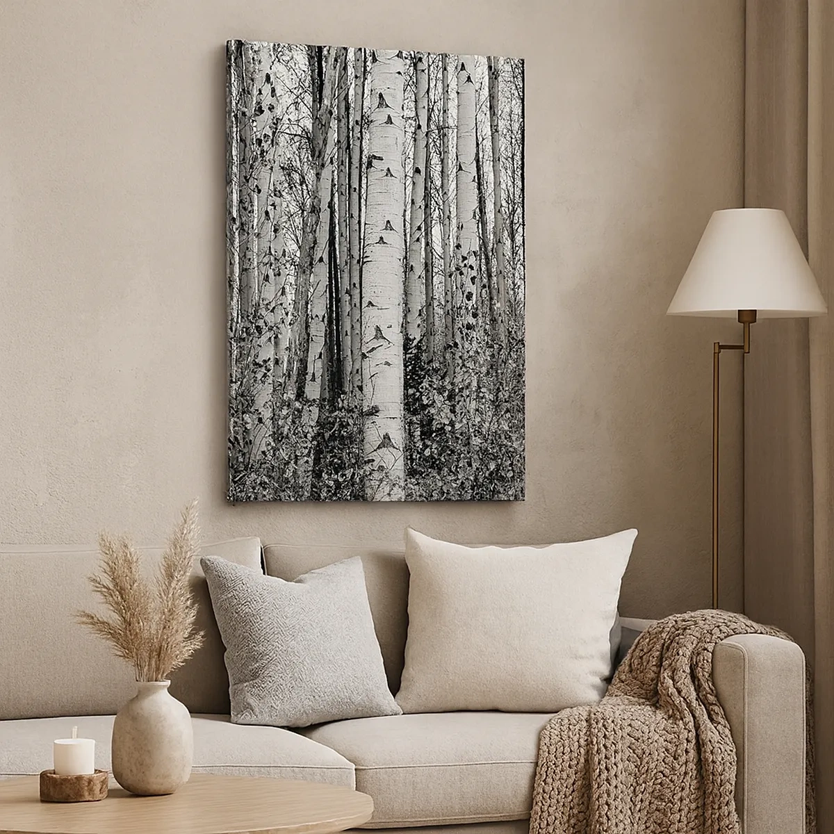 Canvas picture - Birch Colonnade - 50x70 cm
