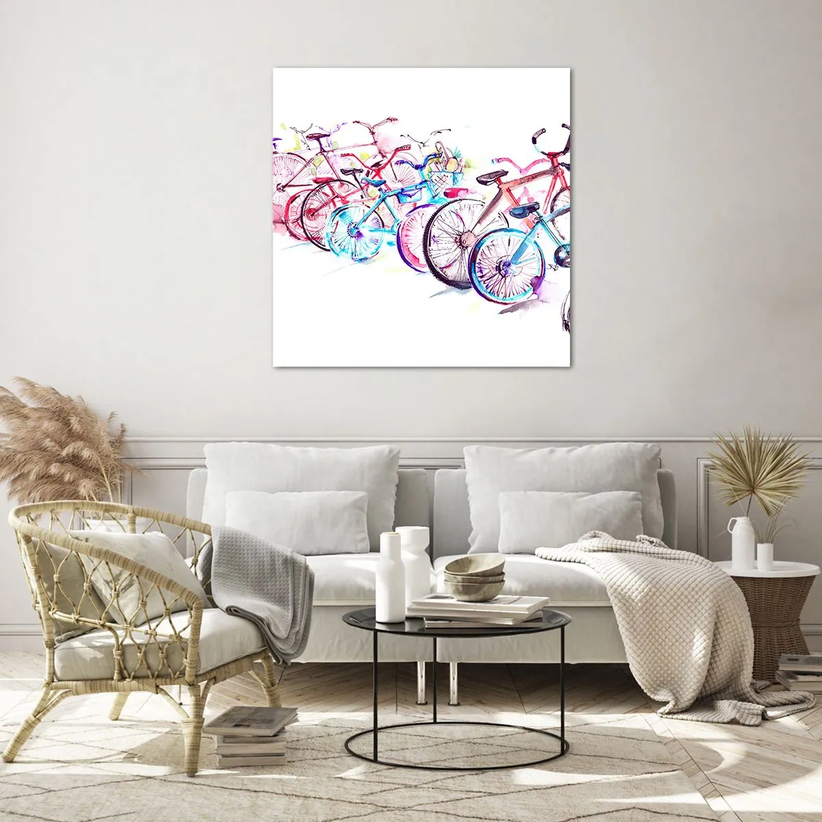 Glass picture - Anti-moto Club Reunion - 30x30 cm