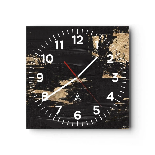 Wall clock - Clock on glass - Touch Mark - 40x40 cm