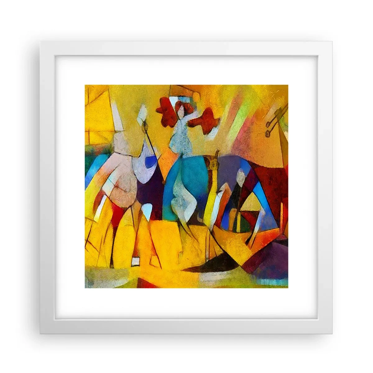 Poster in white frmae - Sun -Life - Happiness - 30x30 cm