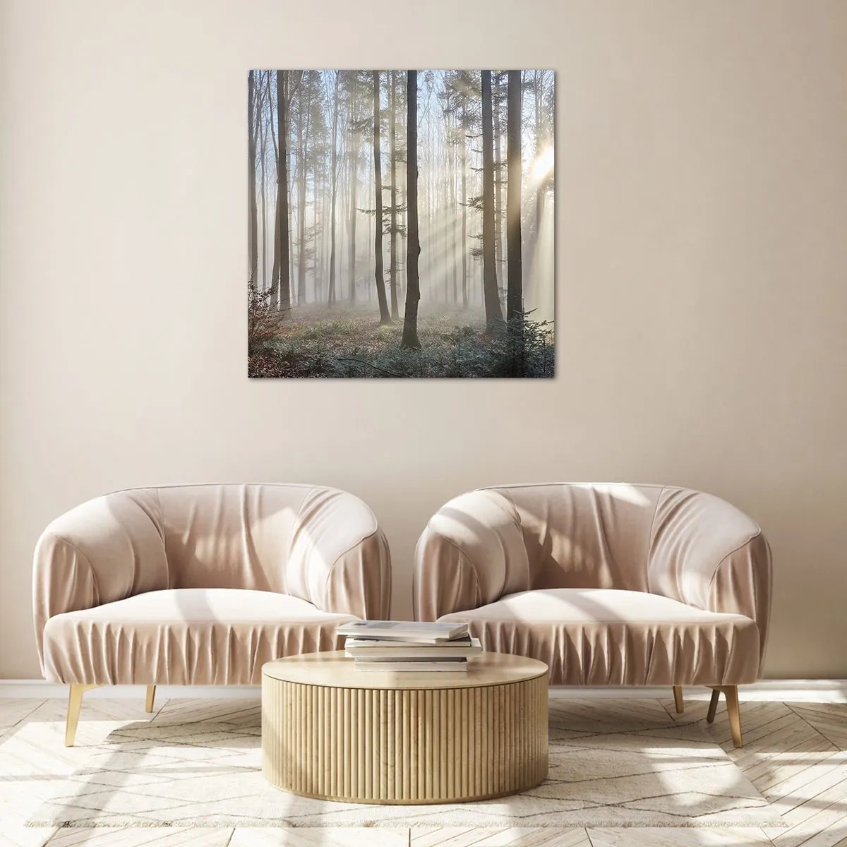 Glass picture - Fog Has Woken up Too - 30x30 cm