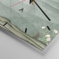 Clock face with lines