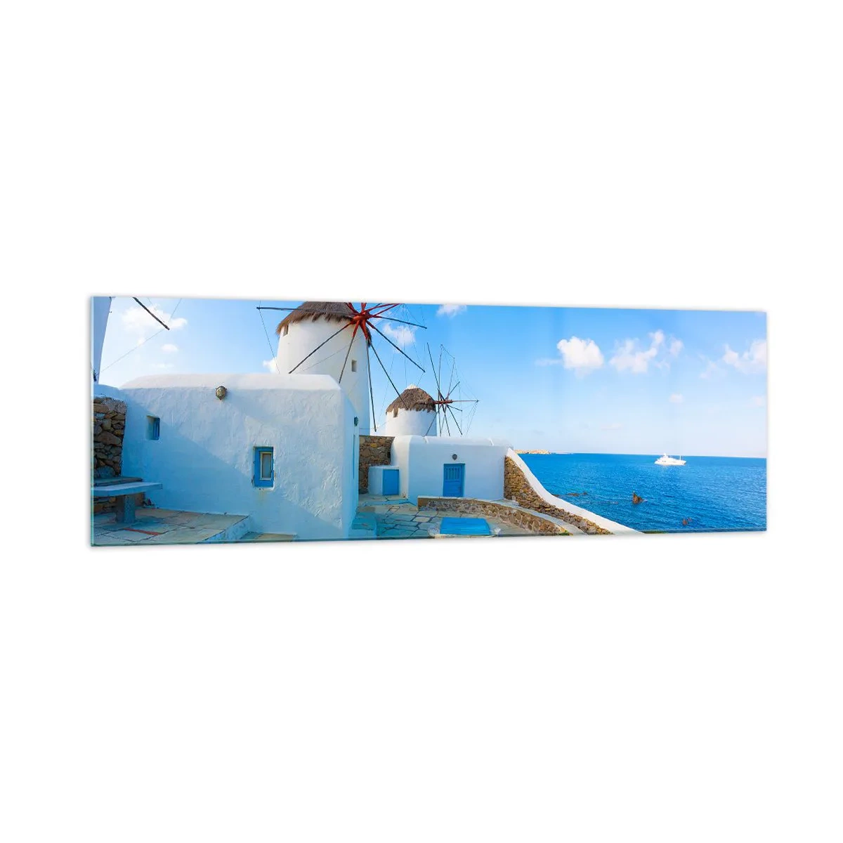 Glass picture - Blue Wind from the Sea - 160x50 cm