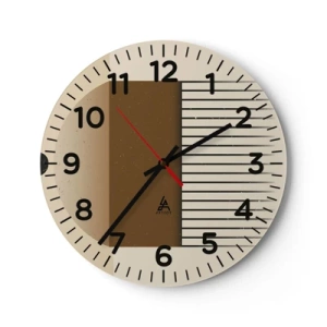 Wall clock - Clock on glass - Different States - 40x40 cm