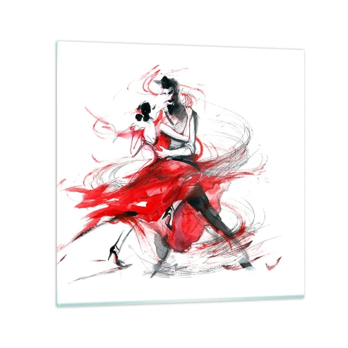 Glass picture - Tango - Rhythm of Passion - 60x60 cm