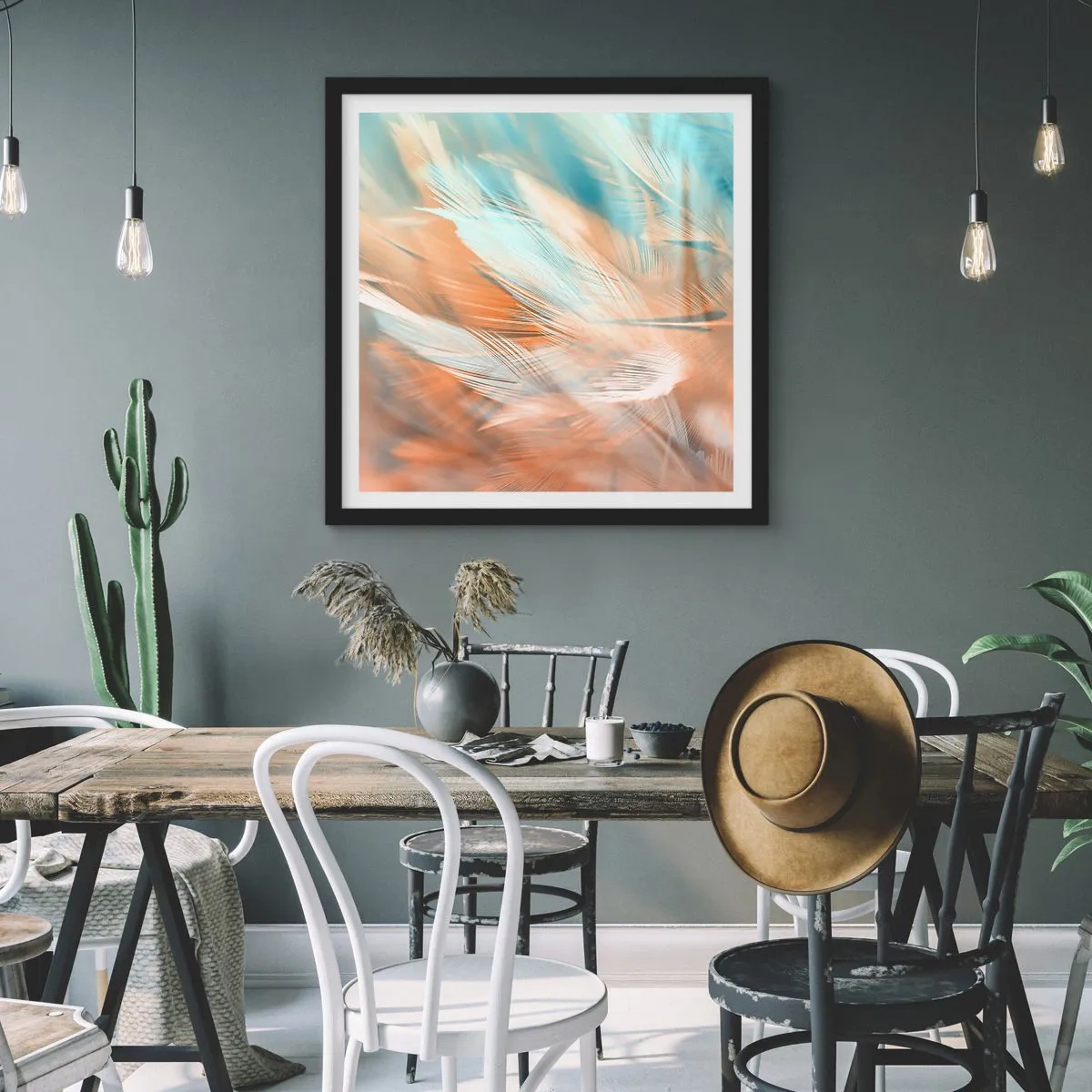 Poster in black frame - In the Land of Gentleness - 60x60 cm