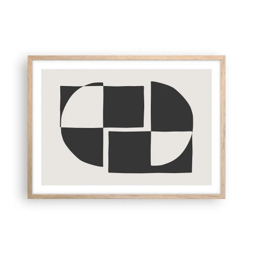 Poster in light oak frame - Antithesis-Synthesis - 70x50 cm