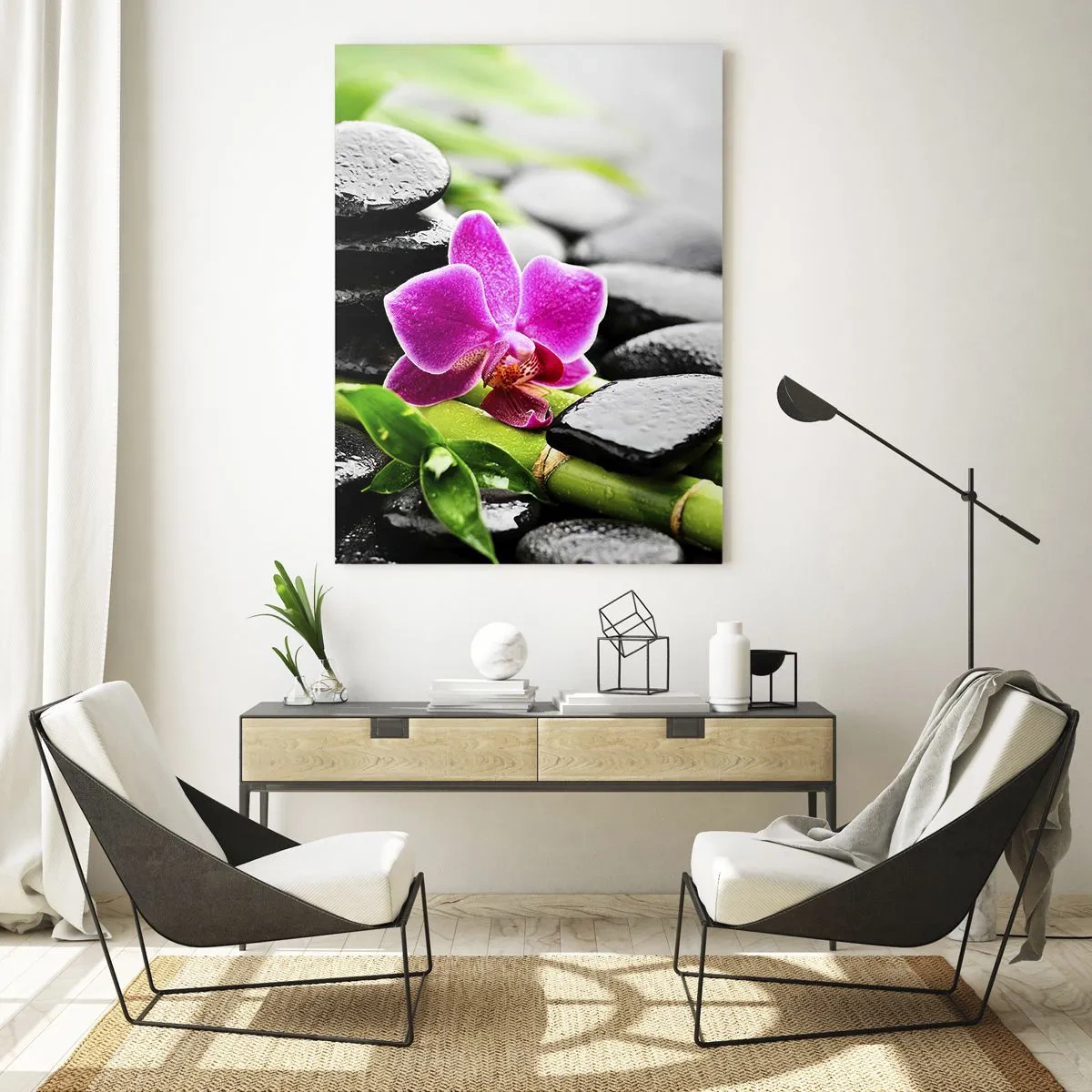 Glass picture - In a Peaceful Balance - 50x70 cm