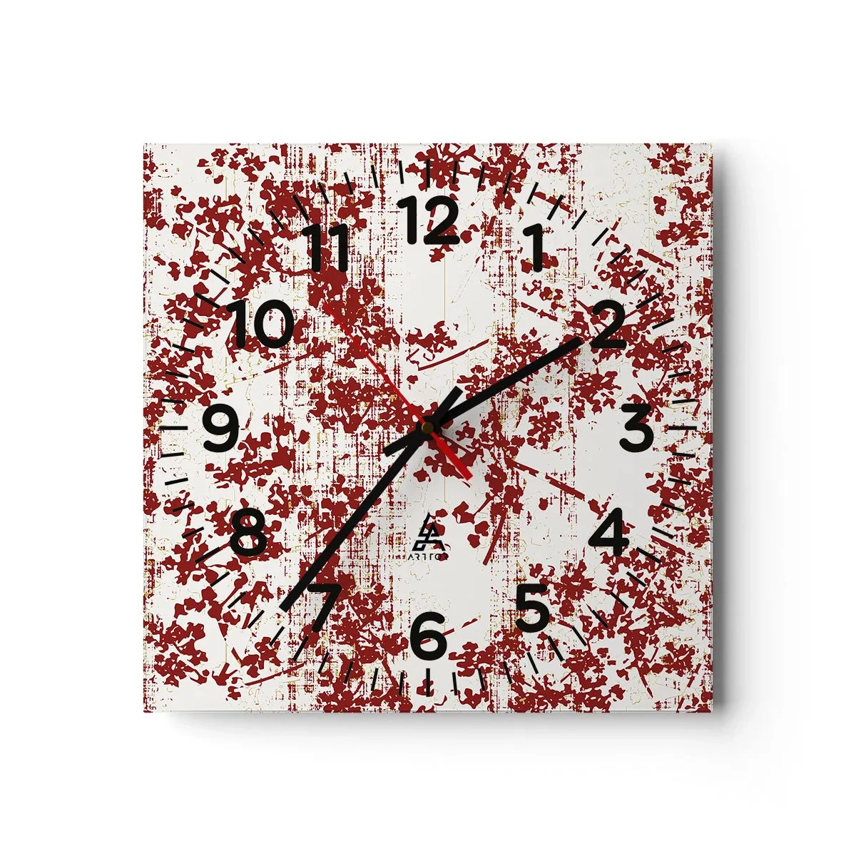 Wall clock - Clock on glass - Like Old-fashioned Percale - 30x30 cm