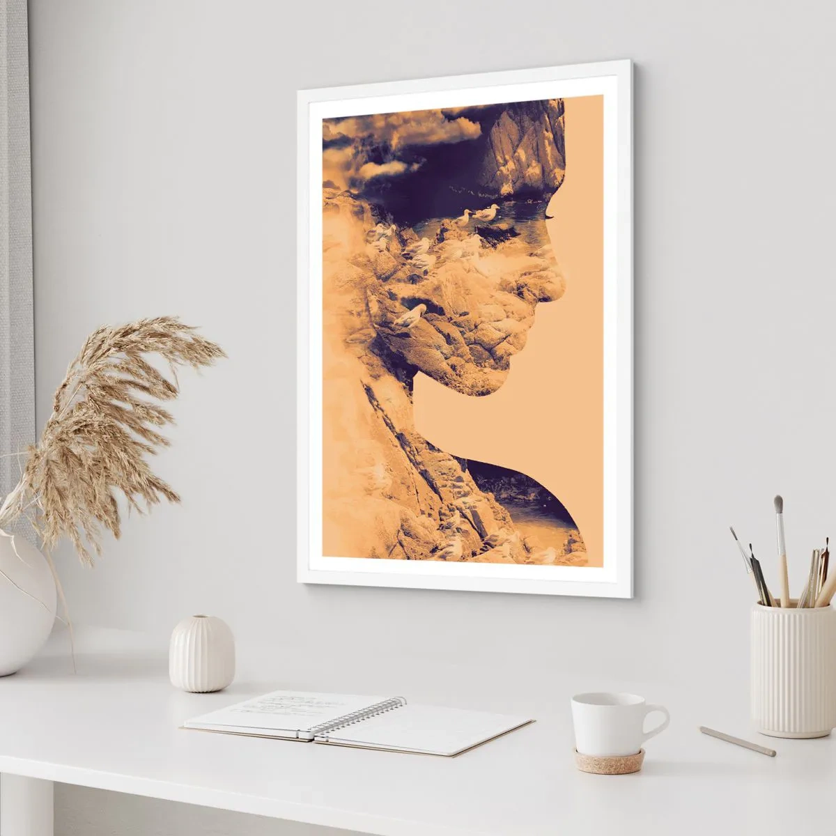 Poster in white frmae - Naturally Beautiful - 40x50 cm