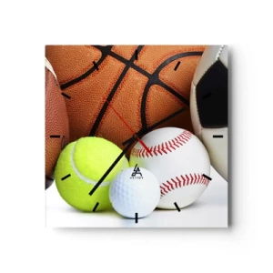 Wall clock - Clock on glass - Football Unites Us - 40x40 cm