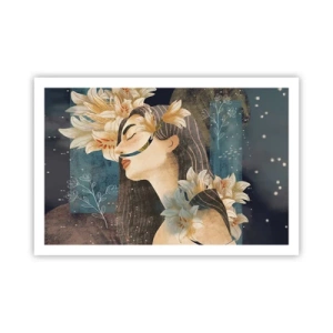 Poster - Tale of a Queen with Lillies - 91x61 cm