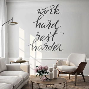 Photo Wallpaper Premium Sand - Life  Balance - Typography, Affirmation, Maxim - 250x175 cm