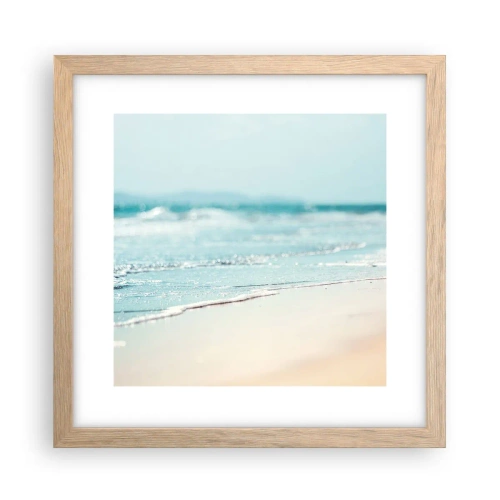 Poster in light oak frame - Warmth and Breeze - 30x30 cm