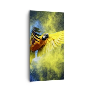 Canvas picture - In Blue and Gold Dust - 65x120 cm