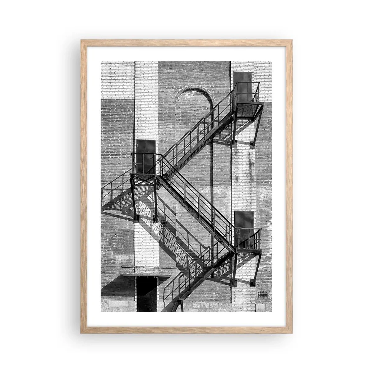 Poster in light oak frame - Industrial Style - 50x70 cm