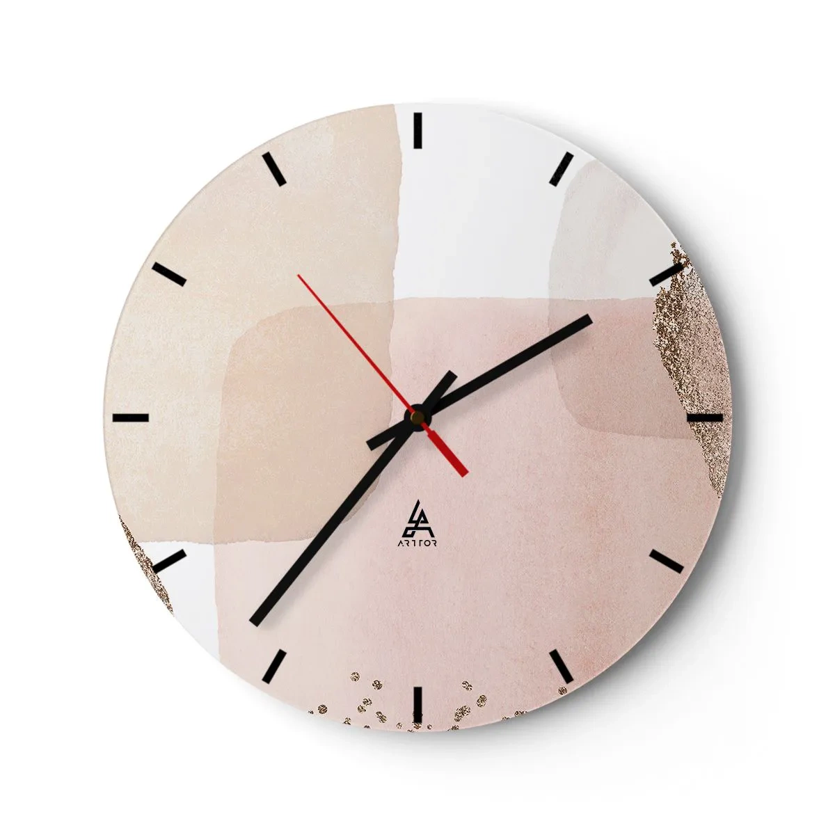 Wall clock - Clock on glass - Look through Colour - 40x40 cm
