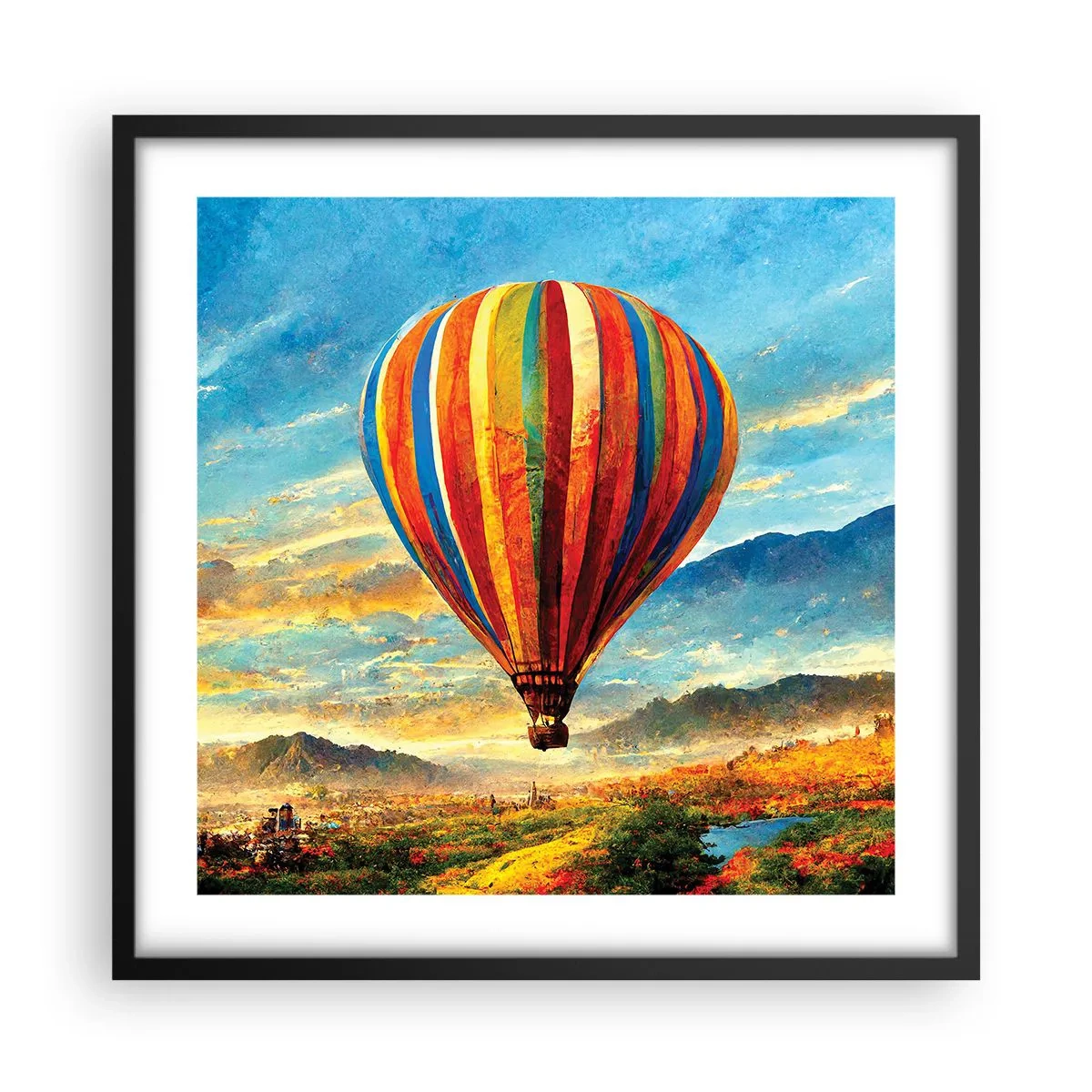 Poster in black frame - More Can Be Seen in Silence - 50x50 cm