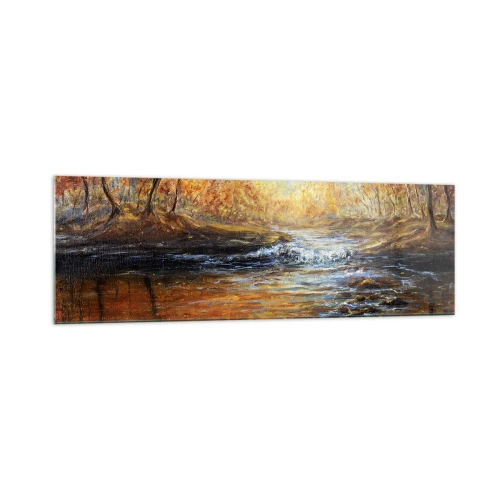Glass picture - Golden Brook - 160x50 cm