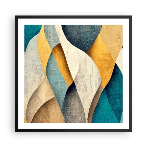 Poster in black frame - Rhythm and Undulation - 60x60 cm