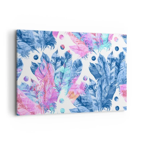 Canvas picture - Pink and Blue Plumes - 120x80 cm