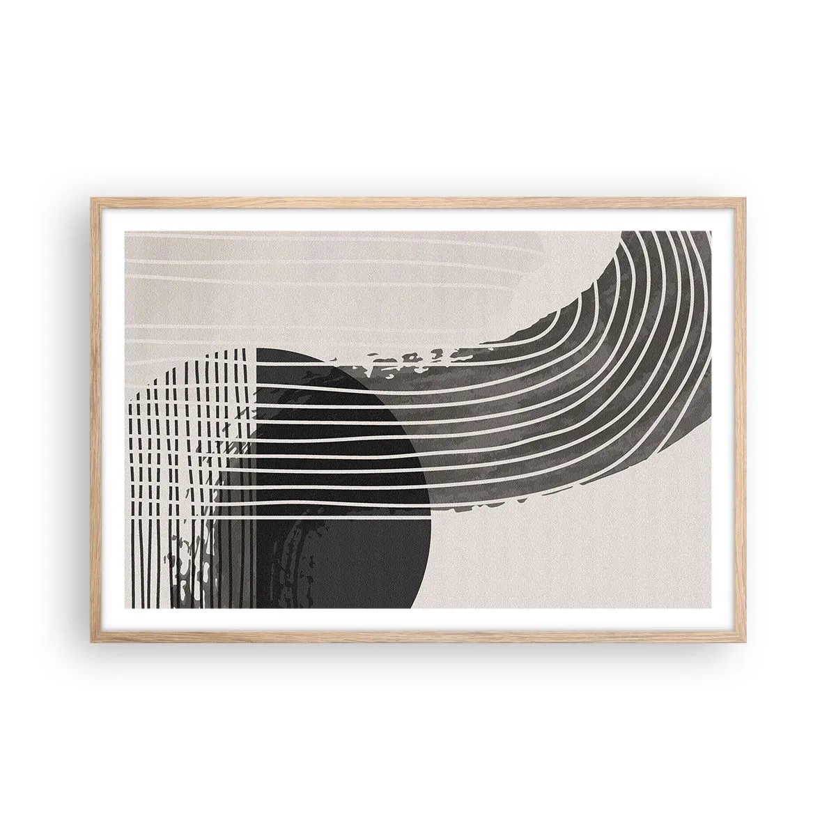 Poster in light oak frame - There and Back - 91x61 cm