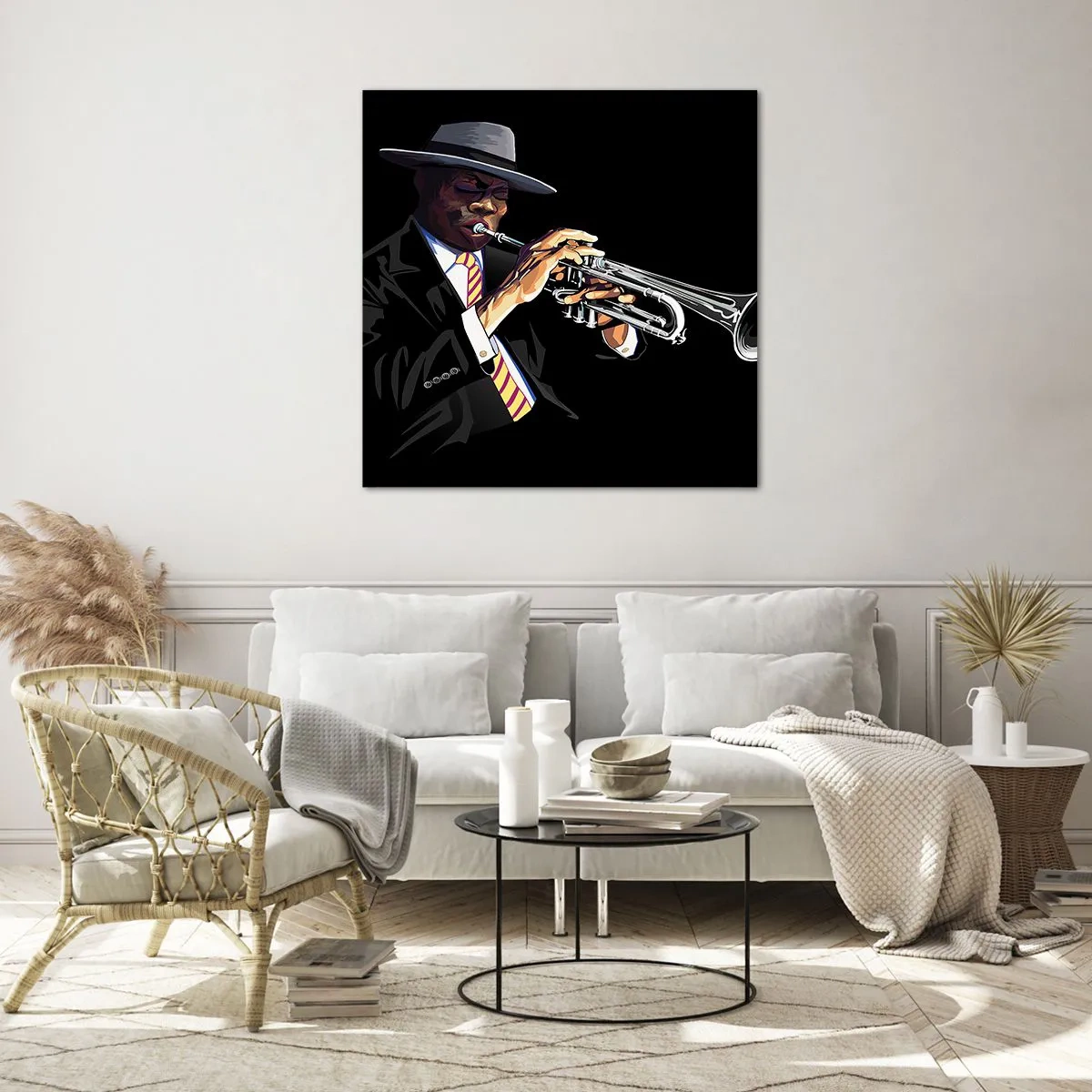 Glass picture - Charm of Old School - 60x60 cm