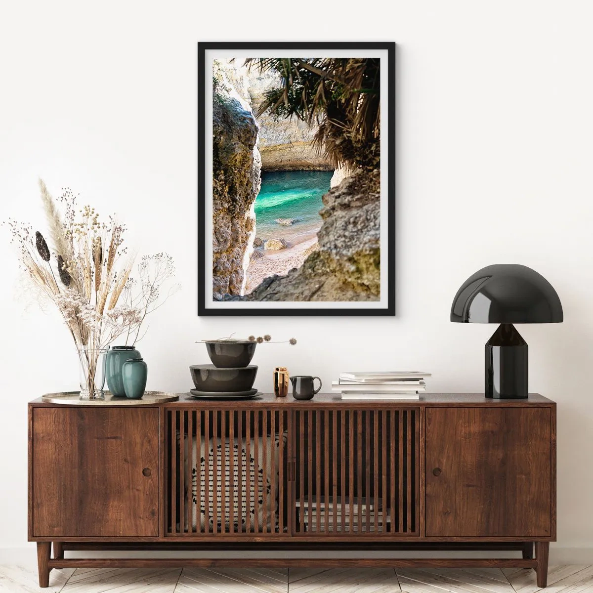 Poster in black frame - Turquoise Bay - 30x40 cm