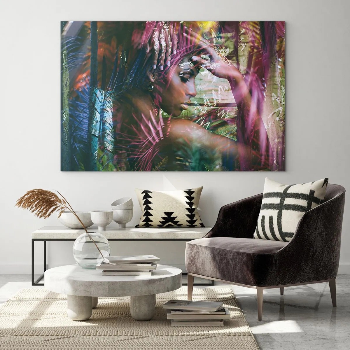 Glass picture - Mother Nature in the Jungle - 120x80 cm