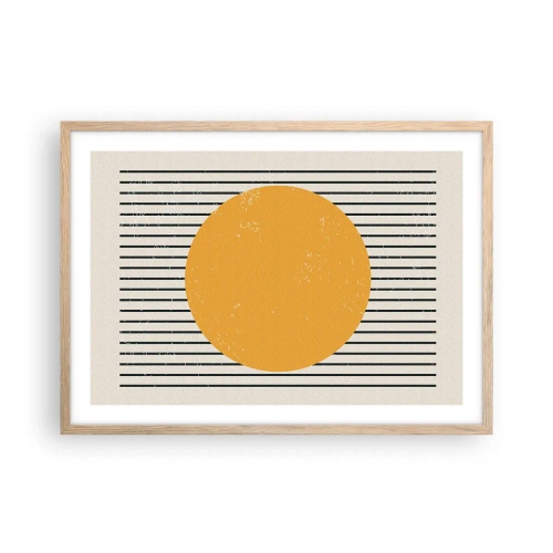 Poster in light oak frame - Power of Simplicity - 70x50 cm