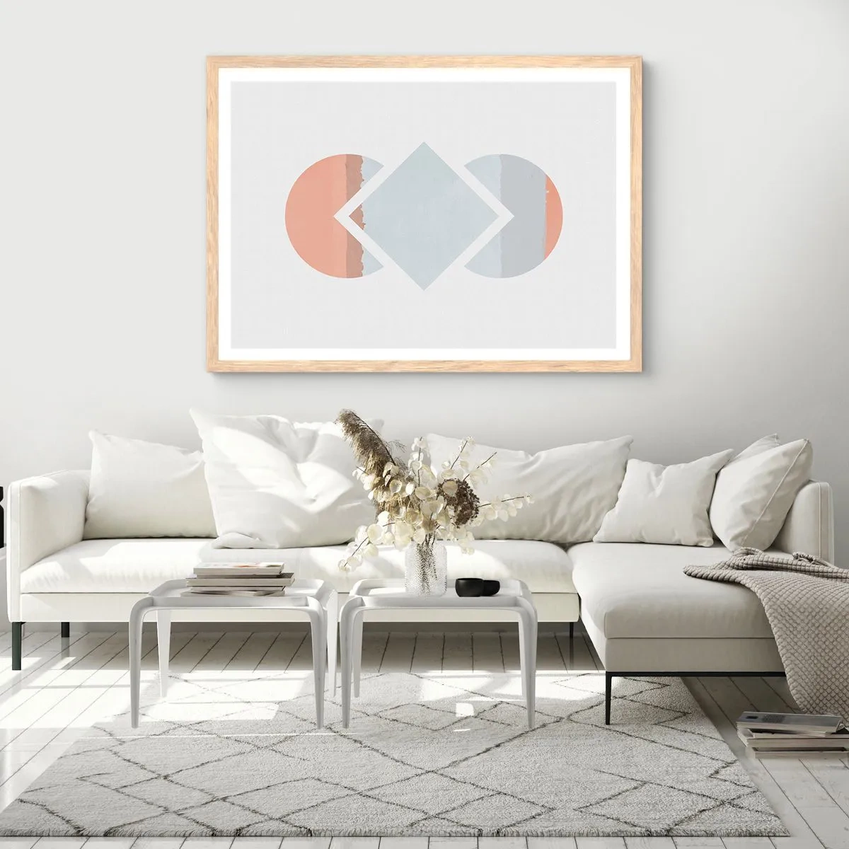 Poster in light oak frame - Situation Is Clear - 50x40 cm