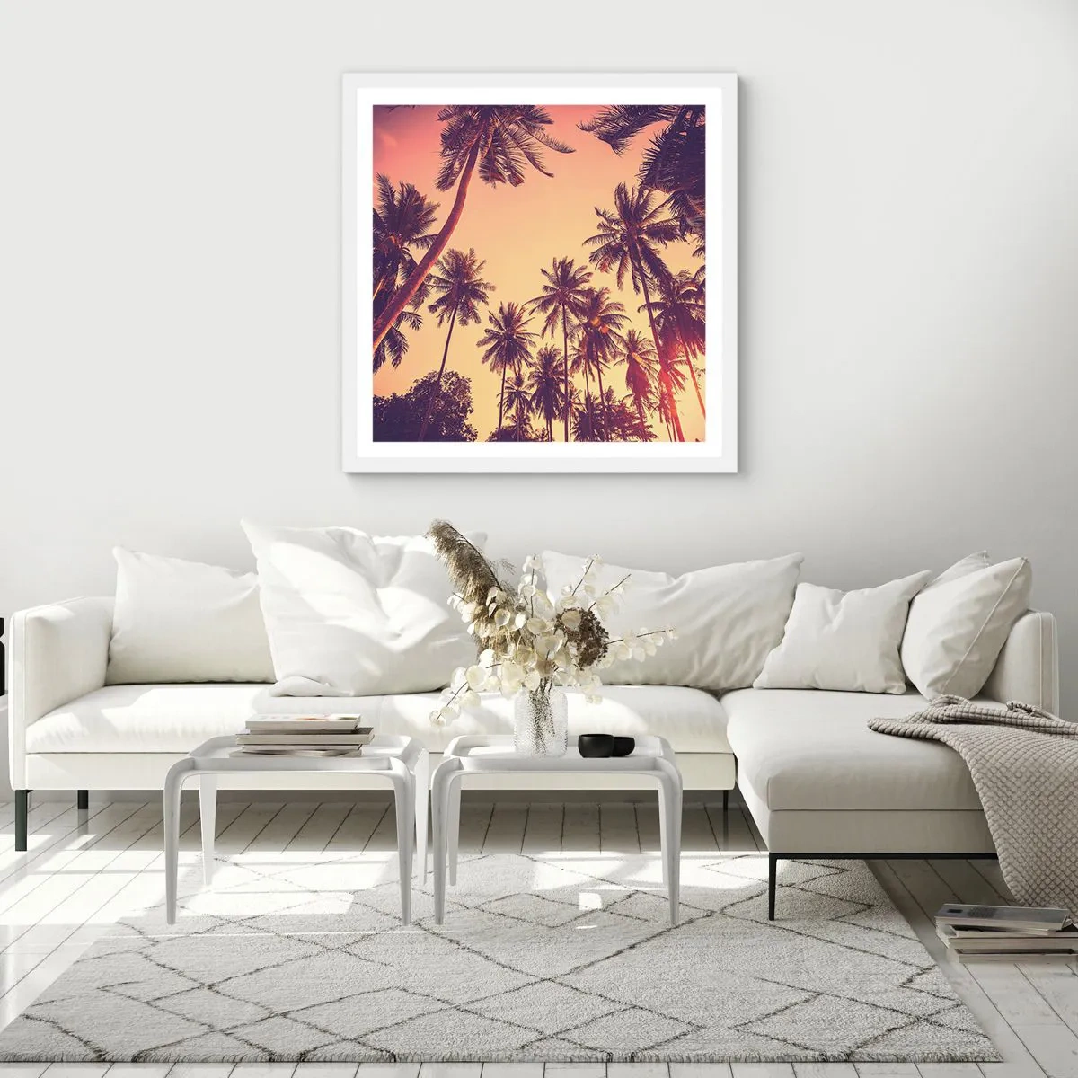 Poster in white frmae - Tropical Variation - 30x30 cm