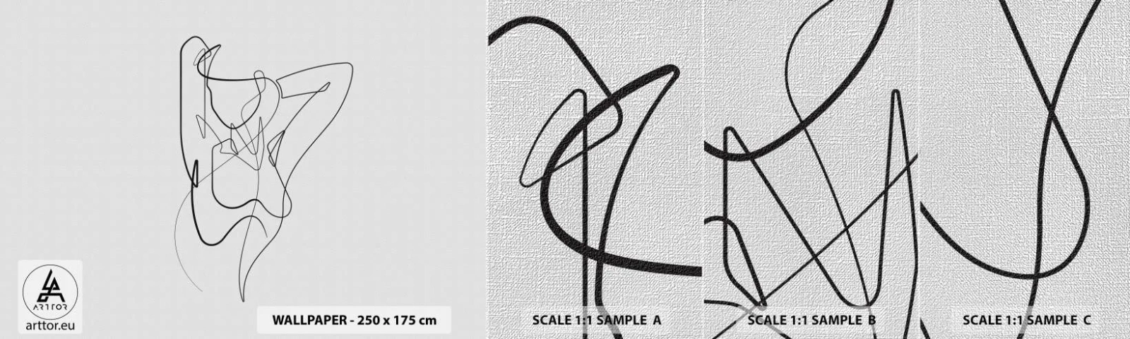 Photo Wallpaper Sample Premium Canvas - What You Are Really Like - Abstraction, Woman's Body, Graphics - 100x30 cm