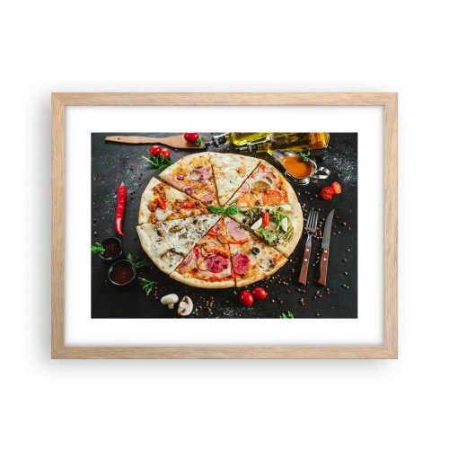 Poster in light oak frame - Range of Flavours - 40x30 cm