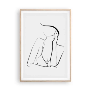 Poster in light oak frame - On Waves of Dreams - 70x100 cm