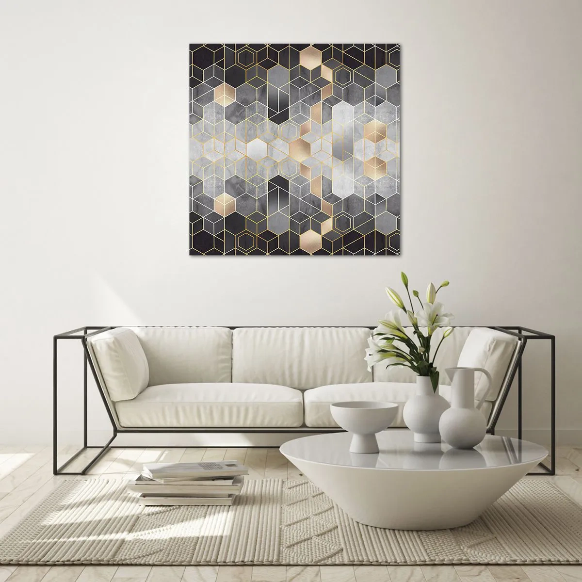 Glass picture - Diamond Composition - 30x30 cm