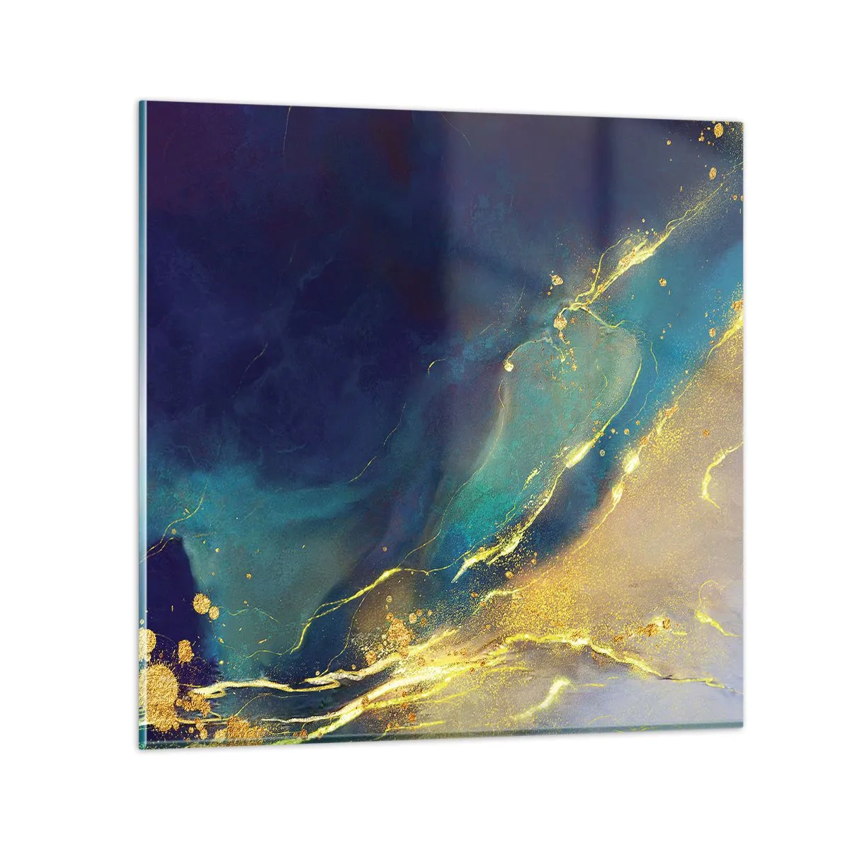 Glass picture - Golden Flood - 50x50 cm