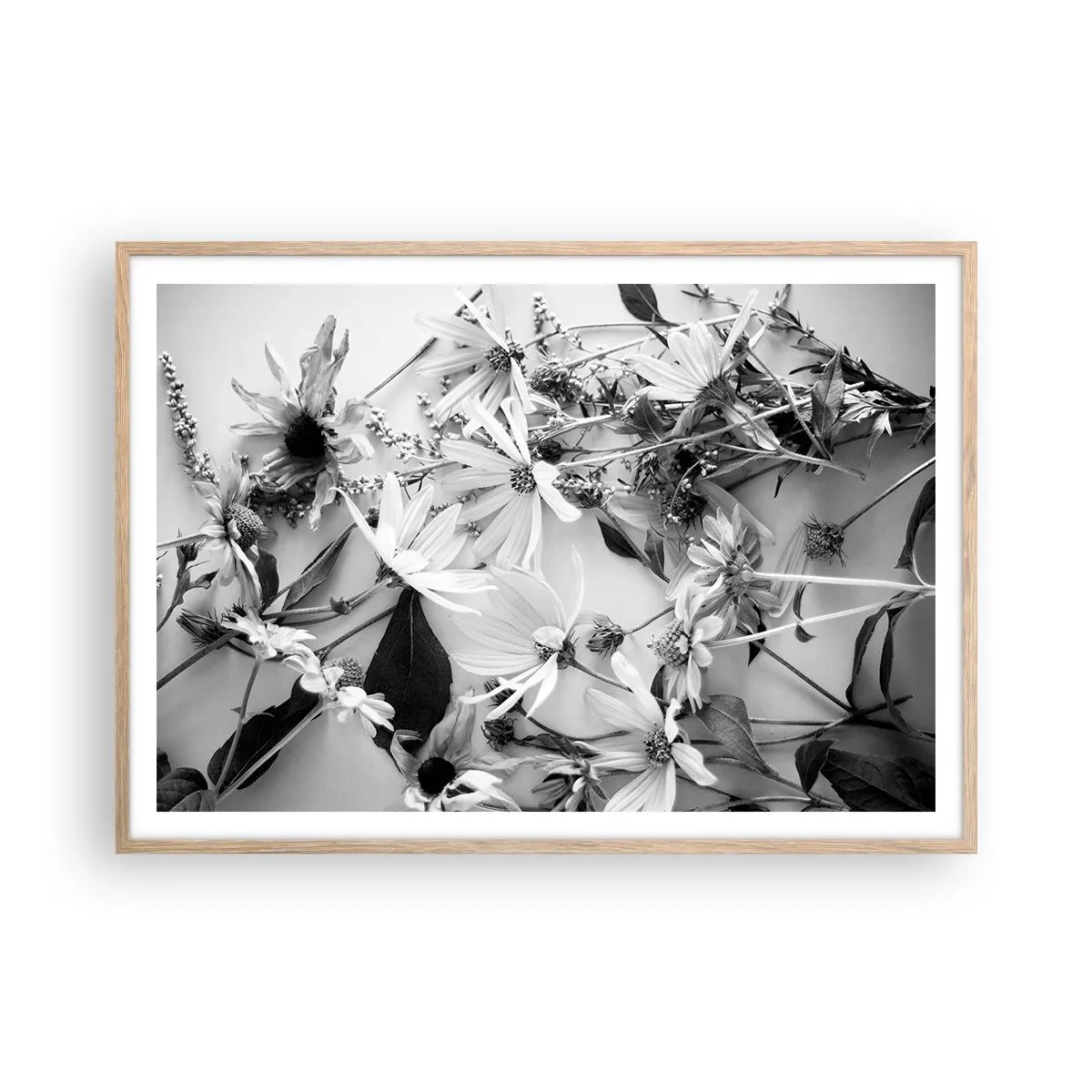 Poster in light oak frame - No-Bouquet of Flowers - 100x70 cm